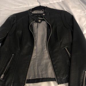 Black leather jacket